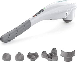 RENPHO Cordless Handheld Massager, 5 Adjustable Speeds and Massage Modes | Rechargeable Electric Neck Massage Tool for Muscle Tension, For Shoulder, Back & Leg, Home, Office, Travel Use, Gift Idea