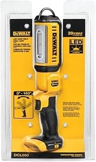 DEWALT 20V MAX LED Work Light, Rechargeable Flashlight, Pivoting Head, Bare Tool Only (DCL050)