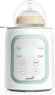 Grownsy 8-in-1 OG Fast Bottle Warmer with Timer, Green | Fast & Even Heating, Nutri-Preserve, Safe Material, Precise Temp, Easy Operation, Multi-Use Bottle Warmer for All Feed Stages