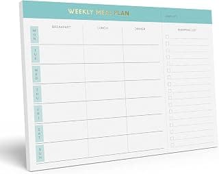 Includes Grocery List, Tear Off Shopping, Plan Weekly Menu, Food for Weight Loss, Dinner List for Family