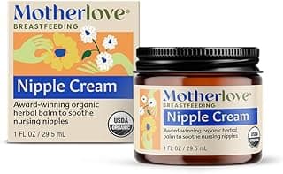 Motherlove Nipple Cream (1 oz) Organic Lanolin-Free Nipple Cream for Breastfeeding—Benefits Nursing & Pumping Moms