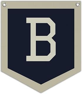 Lacama Toddler Boys Room Decor Name Pennant Flag, Personalized Baby Gifts,Vintage Baby Boy Nursery Wall Art,Baby Boy Gifts, Name Sign for Toddler Bedroom Playroom Kidsroom,Letter B 12x14 in