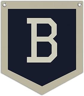 Lacama Toddler Boys Room Decor Name Pennant Flag, Personalized Baby Gifts,Vintage Baby Boy Nursery Wall Art,Baby Boy Gifts, Name Sign for Toddler Bedroom Playroom Kidsroom,Letter B 12x14 in