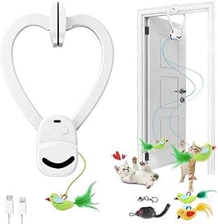 Budget Find You Need: Interactive Cat Toys for Indoor Cats Automatic Electric Flying Bird Feather Mouse Toy - Best Kitten & Adult Cat Enrichment Mouse cat Toy Hanging Electric Kitty Toys for Bored Cats