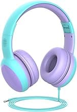 Kids Headphones with Limited Volume, Cat Ear Toddler Headphones, Wired Headphone Over Ear for Boys and Girls,Stereo Sound Foldable 3.5mm Headset for Children