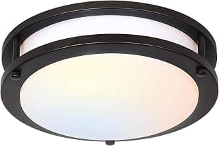 hykolity 13 inch Flush Mount LED Ceiling Light Fixture,5CCT | 2700K/3000K/3500K/4000K/5000K Adjustable Ceiling Lights,Oil Rubbed Bronze Saturn Dimmable Lighting for Kitchen,ETL Listed