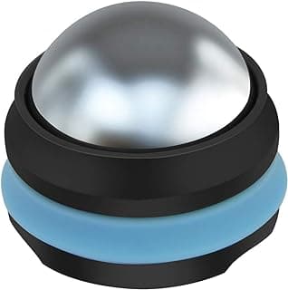 AHIER Cold Massage Roller Ball, Stainless Steel Cold Therapy Relief Tool | Free Rolling Removable Gel Ball Deep Tissue Massage Pain Relief, Great Tool for Back/Neck Pain, Muscles Recovery (Black)