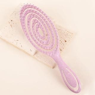 Detangler Brush for Wet & Dry Hair, Durable Anti-Static Bristles, Lightweight Handle, Vented Fast Drying Styling Massage, For Thick, Fine, Natural & Curly Hair (Pink)