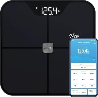 Upgraded Version, Composition Analyzer, Tracks Weight BMI and Muscle, Compatible for iOS & Android, Accurate to 0.1lb
