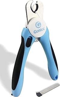 With Safety Guard to Avoid Overcutting, Free Nail File, Razor Sharp Blade - Ideal Grooming Tool for Dog & Cat, Small Animals