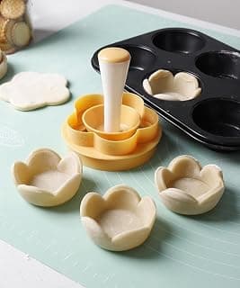 2pcs, Flower Pastry Cutter and Tart Tamper Set - Perfect for Baking Tarts, Cookies, And Biscuit Cutters - Kitchen Gadgets and Accessories