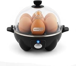 Rapid Egg Cooker, 7 Hard Boiled Eggs, Black | Electric Egg Poacher, Boiler, Steamer & Omelette Maker Machine, Soft or Poached Eggs for Breakfast, Auto Shut-Off, BPA-Free