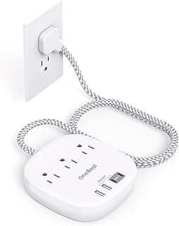 3 Outlets 4 USB Ports(2 USB C) Desktop Charging Station, Power Strip No Surge Protection for Cruise Ship, Dorm Room