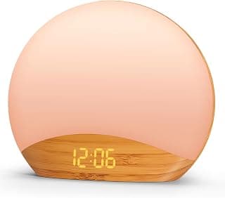 Digital Dimmable Clock for Bedroom, 26 Sleep Sounds, White Noise Machine for Baby, Adults, Wake Up Light Alarm Clock for Kids