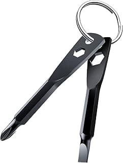 Gifts for Christmas Stocking Stuffers for Men,Keychain Screwdriver Tool | 4-in-1 Screwdriver Bit with Phillips,Slotted and Hex Wrench Cool Gadgets for Husband