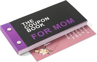 JULEASEL DIY Coupon Book for Mom, 20 Pre-printed & 10 Personalized Coupons | Fun Coupon Booklet for Mother, Thoughtful Gifts for Birthday Mothers Day Christmas, Gift for Mom from Daughter Son Kids
