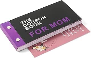 JULEASEL DIY Coupon Book for Mom, 20 Pre-printed & 10 Personalized Coupons | Fun Coupon Booklet for Mother, Thoughtful Gifts for Birthday Mothers Day Christmas, Gift for Mom from Daughter Son Kids