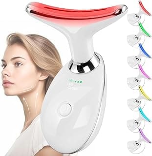 Facial Massager Face and Neck, Face ๐ฒ culpting Wand Tool with 7 Color - Birthday, Christmas, Mothers Day, Valentines Day Gifts for Her Women Mom Best Friend Wife Teacher (White)