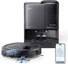 eufy E25 Robot Vacuum and Mop Combo, 20,000 Pa Suction, HydroJet Self-Clean Roller Mop, All-in-One Station, Extendable Side Brush, Zero-Tangle for Pet Hair, AI Obstacle Avoidance