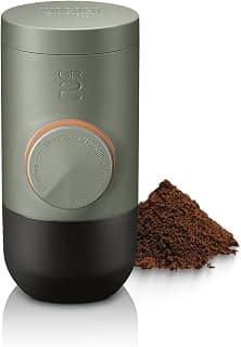 Manual Operated, Compact & Light For Travel Camping, 18 Bar, Patented Adjustable Basket 8g - 12g, Espresso up to 60ml