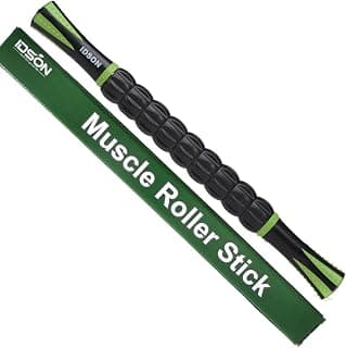 We Are Obsessed With This: Idson Muscle Roller Stick for Athletes- Body Massage Sticks Tools Massager for Relief Muscle Soreness,Cramping and Tightness,Help Legs and Back Recovery,Black Green