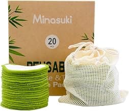 Reusable Makeup Pads for Toner, Washable Pads for All Skin Types with Cotton Bag