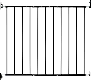 KidCo 24.75-42.5" Safeway Walk Through Baby Gate for Stairs and Doorways | No-Trip Top of Stairs Baby Gate No Bottom Bar | Quick-Release Mounted Hardware for Security and Easy Removal (Black)