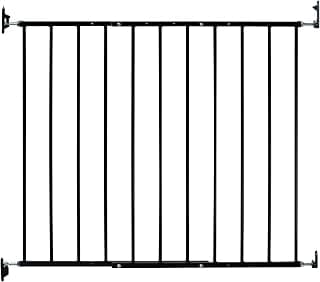 KidCo 24.75-42.5" Safeway Walk Through Baby Gate for Stairs and Doorways | No-Trip Top of Stairs Baby Gate No Bottom Bar | Quick-Release Mounted Hardware for Security and Easy Removal (Black)