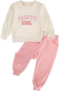 Toddler Baby Boy Girl Clothes with Pockets 2PC Long Sleeve Pullover Sweatshirt and Pants Infant Fall Winter Outfit