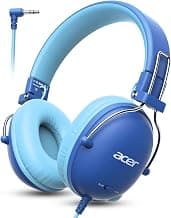 Foldable On-Ear Stereo Sound, Tangle Free, 3.5mm Jack, for Kids Boys Girls Classroom Travel Chromebook iPad Tablets