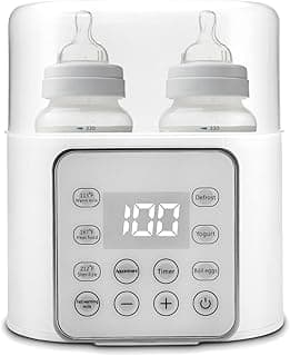 Baby Bottle Warmer 9-in-1 Multifuntion Breast Milk Warmer, Fast Baby Food Heater and Defrost Warmer with Timer for Twins, LCD Display Accurate Temperature Adjustment, 24H Constant Mode