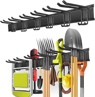Heavy-duty 360 LBS, Double-Layer Hooks, Wear & Tear Resistant, Soft Anti-Scratch Hook Sleeves, For Yard Tools, Shovels, Shed