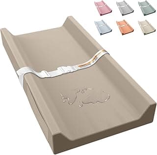 Vegan Leather Baby Changing Pad, Waterproof & Wipeable Soft Diaper Changing Mat 32“ x 16.6" Comfortable Infant Changing Station for Dresser & Table