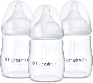 Slow Flow Nipples (S), Breastfeeding Bottle with NaturalWave Design, BPA-Free Plastic, Baby Essentials