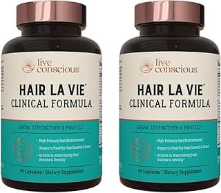 Trending on Amazon: Hair La Vie Live Conscious Clinical Formula Hair Vitamins Capsule with Biotin and Saw Palmetto - Healthy Hair and Whole-Body Wellness (2-Pack)