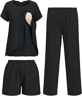 3-Piece Set, Including Short Sleeve Shirts, Pregnancy Shorts & Pants, Buttery Soft, Skin-Friendly Feel