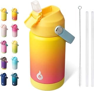 Soft Silicone Nozzle, Keep Cold & Hot, Leak-Proof BPA-Free Metal Bottle with Flex Handle for Travel, Gym & Everyday Hydration