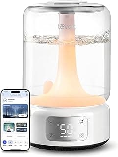 Levoit Humidifiers for Bedroom Large Room, 6.2L Dishwasher Safe, Smart App | Top Fill Cool Mist Humidifier for Baby & Plants, Easy to Clean, Quiet 26dB, 62H Runtime, Essential Oil, NeoClassic 650S