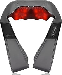 2026 Upgraded 3D Back Shoulder Kneading Massage Pillow, 3 Intensity Speeds Deep Tissue, Relaxation Gifts for Men Women