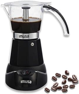 Bare Cast Aluminum Finish, Detachable Cool-Touch Base, Ideal for Cuban Coffee, Perfect for Entertaining
