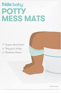 Frida Baby Potty Mess Mats, Disposable, Super-Absorbent Floor Pads for Easy Cleanup, 20 Count