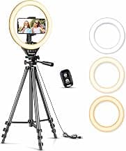 3 color modes & 10 brightness levels for selfies, video recording, TikTok & Zoom; compatible with iPhone & Android