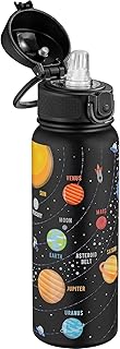 OLDLEY 20 Oz Insulated Stainless Steel Water Bottle For Kids, With Straws Leak-proof, Kids Water Bottles For School Boys Girls,Solar System