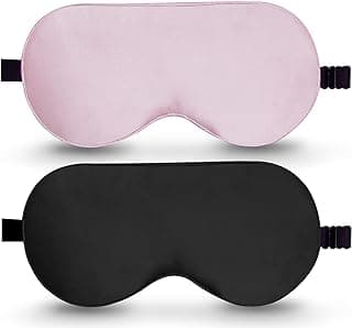 Natural Pure Silk Eye Shade, Real Silk Eye Cover for Sleeping, with Adjustable Strap, Reduces Puffy Eyes, Traveling Gifts