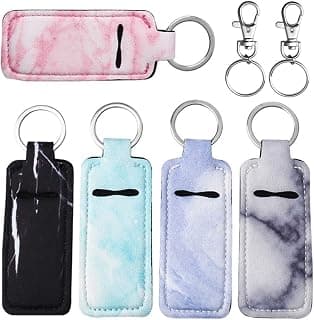 Pengxiaomei Chapsticks Holder Keychain for Lipstick Marble Lip Balm Holder for Lipstick, Stocking Stuffers for Women