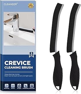 CLEANGOR Crevice Cleaning Brushes, Cleaner Scrub Brush Tool for Hard to Reach Tight Space, Home Essentials, Cleaning Supplies for Shower, Bathroom, Kitchen, Toilet, Window