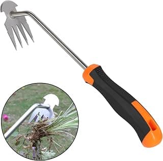 SIXCAR Weed Remover Tool,Portable Garden Weeder Tool,New Gardening Weeding Tools,for Garden Hand Tools for Vegetable Gardening Backyard Farm Planting & Uprooting Weeding Tool (Rubber Handle)