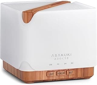 ASAKUKI Essential Oil Diffuser for Home Large 700 ml Humidifier | Automatic Shut-Off, Scent Aromatherapy Diffuser with 7 LED Lights for Living Room, Kitchen, Bedroom, Hotel - Yellow