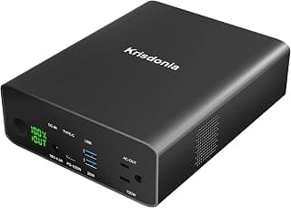 296Wh Power Station, USB C 100W Battery Pack for MacBook Pro/Air/iPhone/iPad/Dell/HP