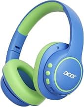 75H Playtime, Bluetooth 6.0, 3.5mm Jack Aux Cord, 85dBA Safe Volume, USB-C Fast Charging, for iPad/Travel/Tablet- Blue Green